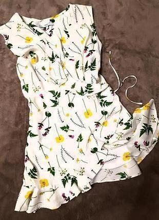 Next блуза на запах с рюшами цветочный принт xxxl блузка 18 46 пог 53 см