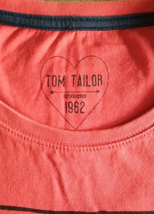 Яркий коралловый регланчик tom tailor, xs-s, рост до 164см2 фото