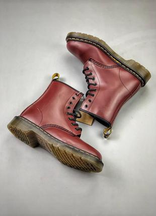 Dr. martens 1460 cherry 🍒 женские бордовые ботинки мартинсы гранж панк5 фото