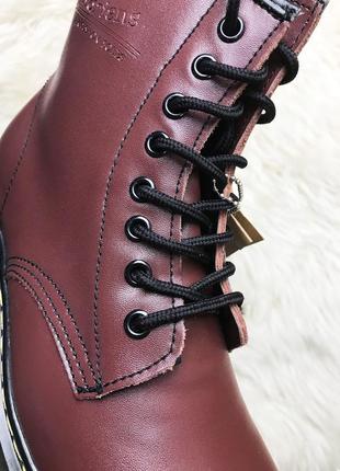 Dr. martens 1460 cherry 🍒 женские бордовые ботинки мартинсы гранж панк10 фото