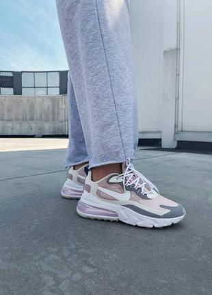 Nike react 270 pink grey шикарные женские кроссовки найк 270