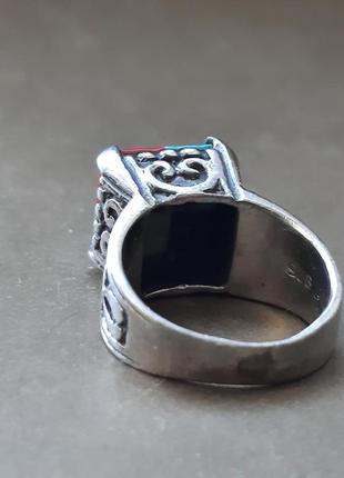 Шикарное,уникальное, дизайнерское серебрянное кольцо на выском фигурном касте2 фото