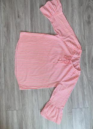 Тоненькая блуза, хлопковая блуза в вертикальную полоску2 фото