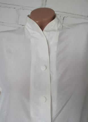 Блуза/рубашка/сорочка кремовая шелковая/шовк/m-l3 фото