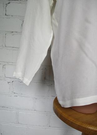 Блуза/рубашка/сорочка кремовая шелковая/шовк/m-l4 фото