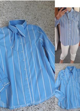 Стильная хлопковая блуза/рубашка с оригинальным воротом,h&m,  p. 6-8