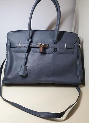 Сумка borse in pelle в стиле hermes с замочком из прочной кожи сафьяно