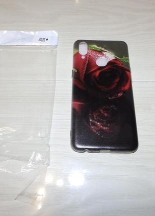 Чехол с печатью  для tpu на samsung galaxy a10s a107f wolf (a107) рисунок розы
