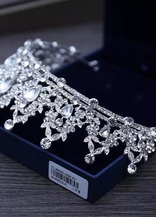 Корона 👑/диадема/тиара серая серебристая белая