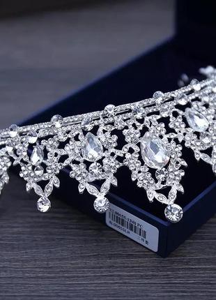 Корона 👑/диадема/тиара серая серебристая белая