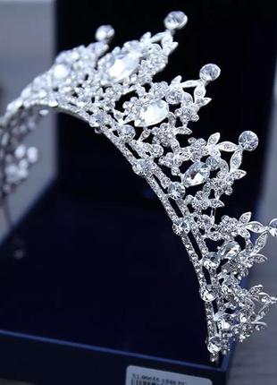 Корона 👑/диадема/тиара серая серебристая белая