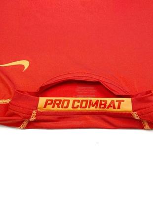 Компресійна футболка nike pro combat dri-fit m помаранчева3 фото