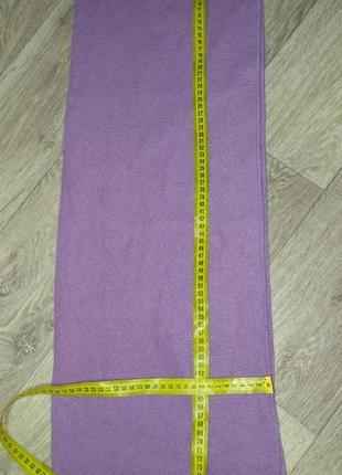 Флісовий шарф 158 на 28 см бузковий2 фото