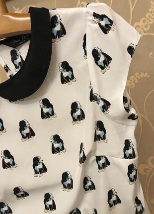 Нереально красивая и стильная брендовая блузка в собачках 20.8 фото