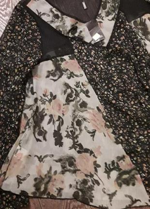 Новая брендовая полупрозрачная  шифоновая  блуза  в бохо стиле р.16 от papaya8 фото