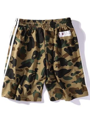 Шорти bape x champion camo collection black9 фото