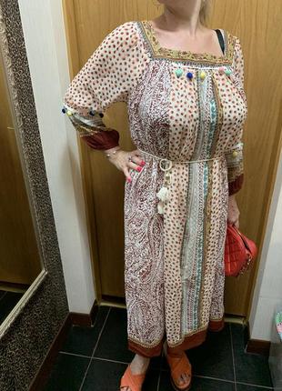 Платье миди сарафан шифоновые1 фото