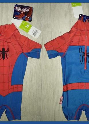 Spider-man marvel детский солнцезащитный 1-2года человек паук   костюм плаванье гидро комбинезон1 фото