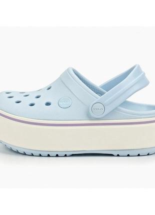 Сабо кроксы crocs platform ice blue (голубые)2 фото