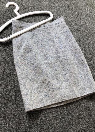 Шикарная дизайнерская твидовая шерстяная юбка миди от jil sander2 фото