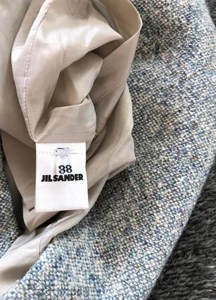 Шикарна дизайнерська твідова вовняна спідниця міді від jil sander8 фото