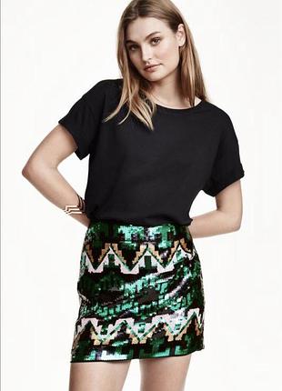 Юбка в паетках h&m divided