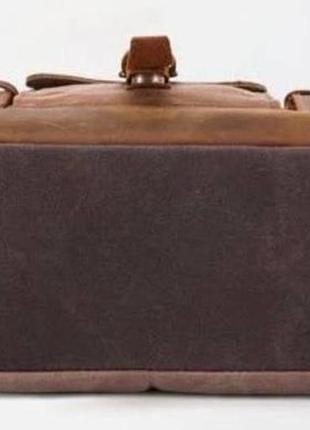 Рюкзак текстильный, коричневый9 фото