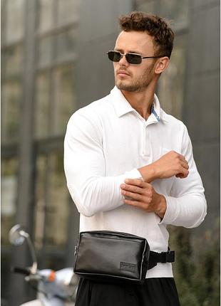 Сумка на пояс чёрная