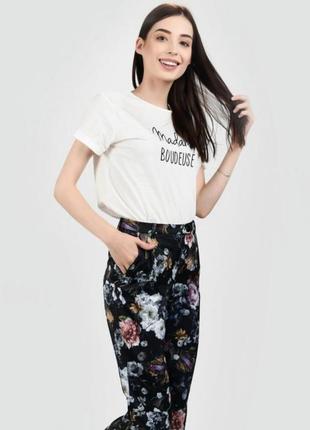 Стильные брюки в цветы  h&m, 40 размер 9