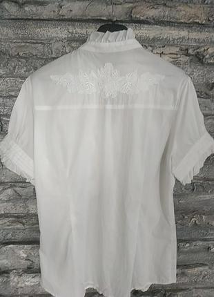 Белая блуза классика короткий рукав5 фото