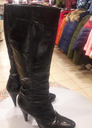 Сапоги женские лакование