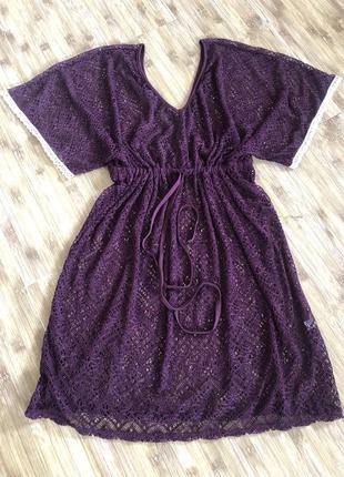 Пляжная туника из стрейчевой сетки