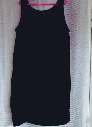 Нова жіноча чорна пляжна туніка гофре. довга літня футболка, плаття, майка. накидка 14-18р.2 фото