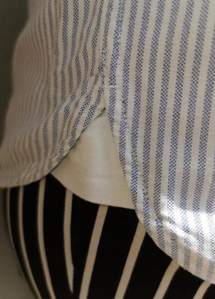 Рубашка allsaints коттон хлопок в полоску с вышивкой мужская тенниска6 фото