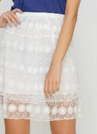 Юбка миди кружевная с-м-л-лх