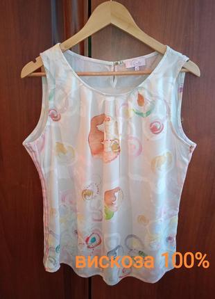 Р. 42 "emily van den bergh" віскозна майка блуза топ