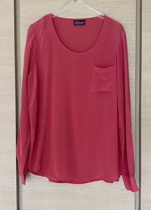 Шовк дивовижний блуза вільного крою розмір l