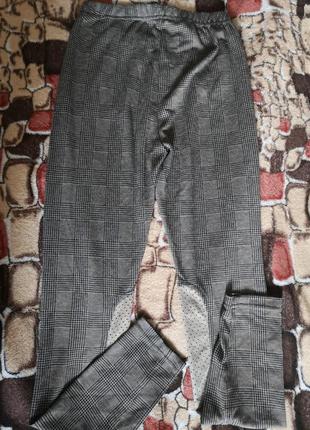 Стильні жіночі штани в клітку лапку жокейки tall dept m/l