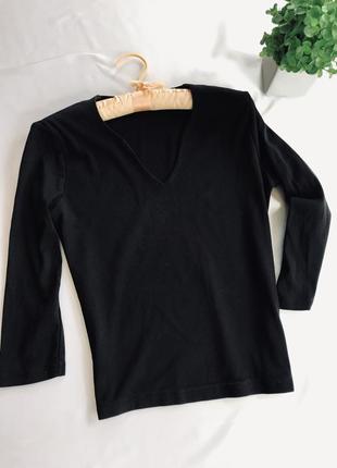 Стильная базовая хлопковая мягкая брендовая блуза кофточка 🖤