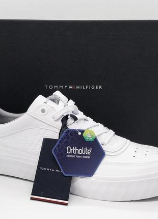 Стильні шкіряні білі кеди кросівки, мокасини tommy hilfiger оригінал