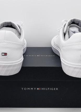 Стильные кожаные белые кеды кроссовки мокасины tommy hilfiger оригинал3 фото