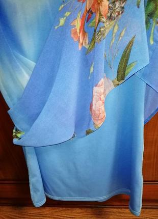 Барвисто-повітряне плаття а-силуету, шифонова красиве жіночне плаття5 фото