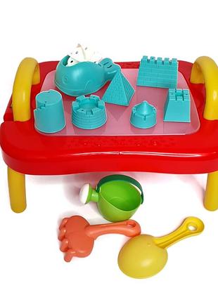 Столик з набором для пісочниці/ в холодну пору для малювання чи ліплення