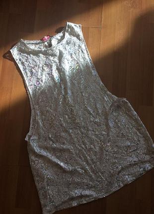 Кружевная майка туника пляжная river island