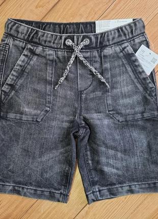 Шорты (бермуды) джинсовые, рост 104, 122, цвет черный1 фото