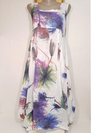 Розкішне плаття в стилі бохо кокон new collection льон