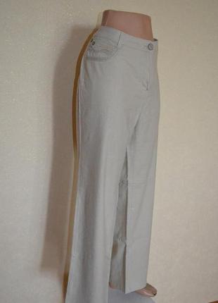 Літні натуральні бежеві штани talace, туреччина, великий розмір2 фото