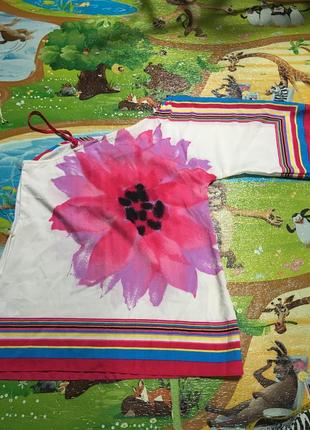 Ассиметричная блузка с цветком2 фото