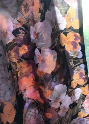Длинная юбка в цветочный принт цветная летняя6 фото