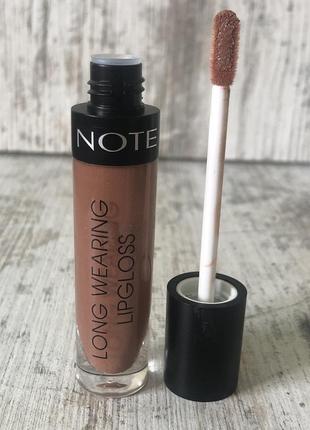 Блиск для губ note long wearing lipgloss тон 07 кавовий крем